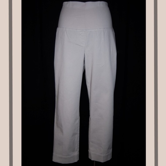 NWT Ann Taylor LOFT Maternity Khaki Cropped Pants - Picture 1 of 4